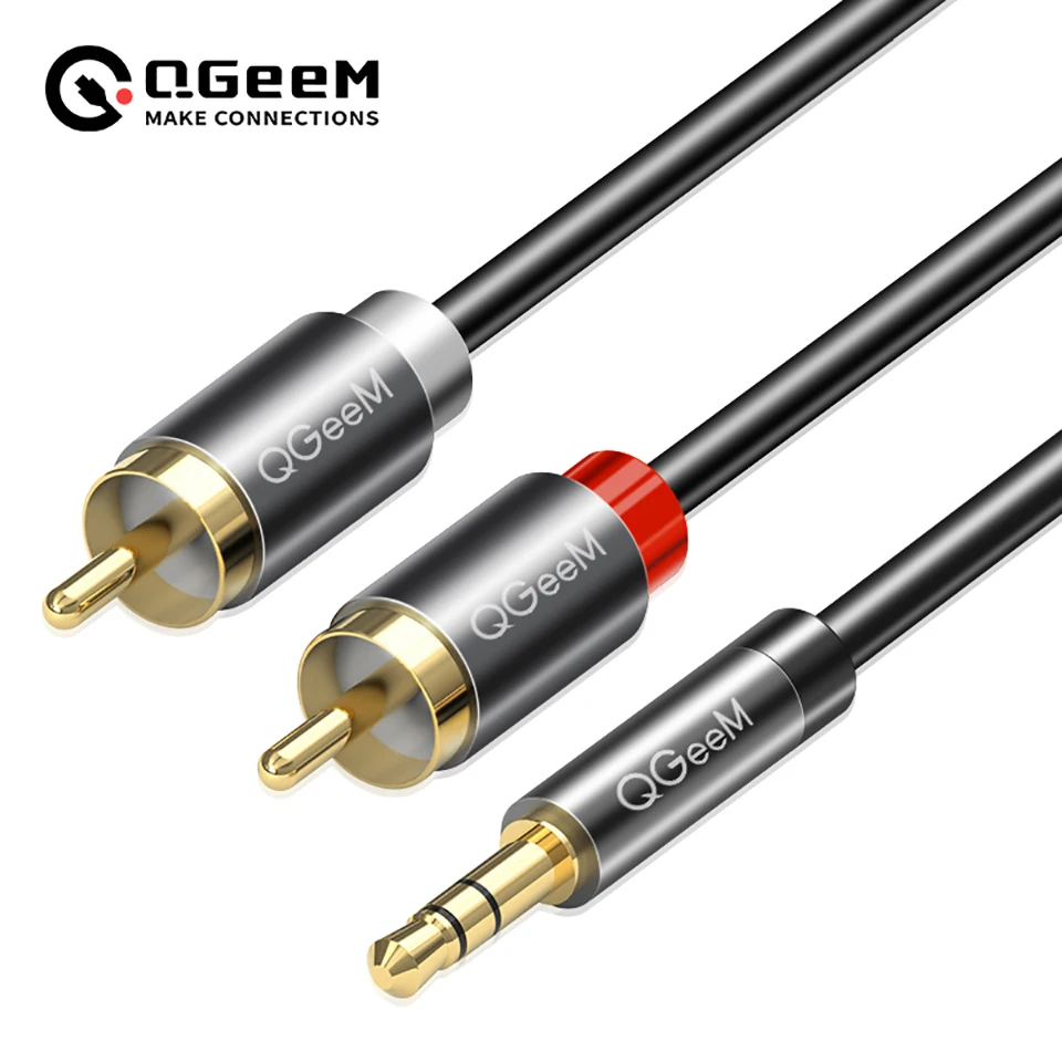 Home Cinema Tv - QGeeM RCA Kablosu 2RCA - 3.5mm